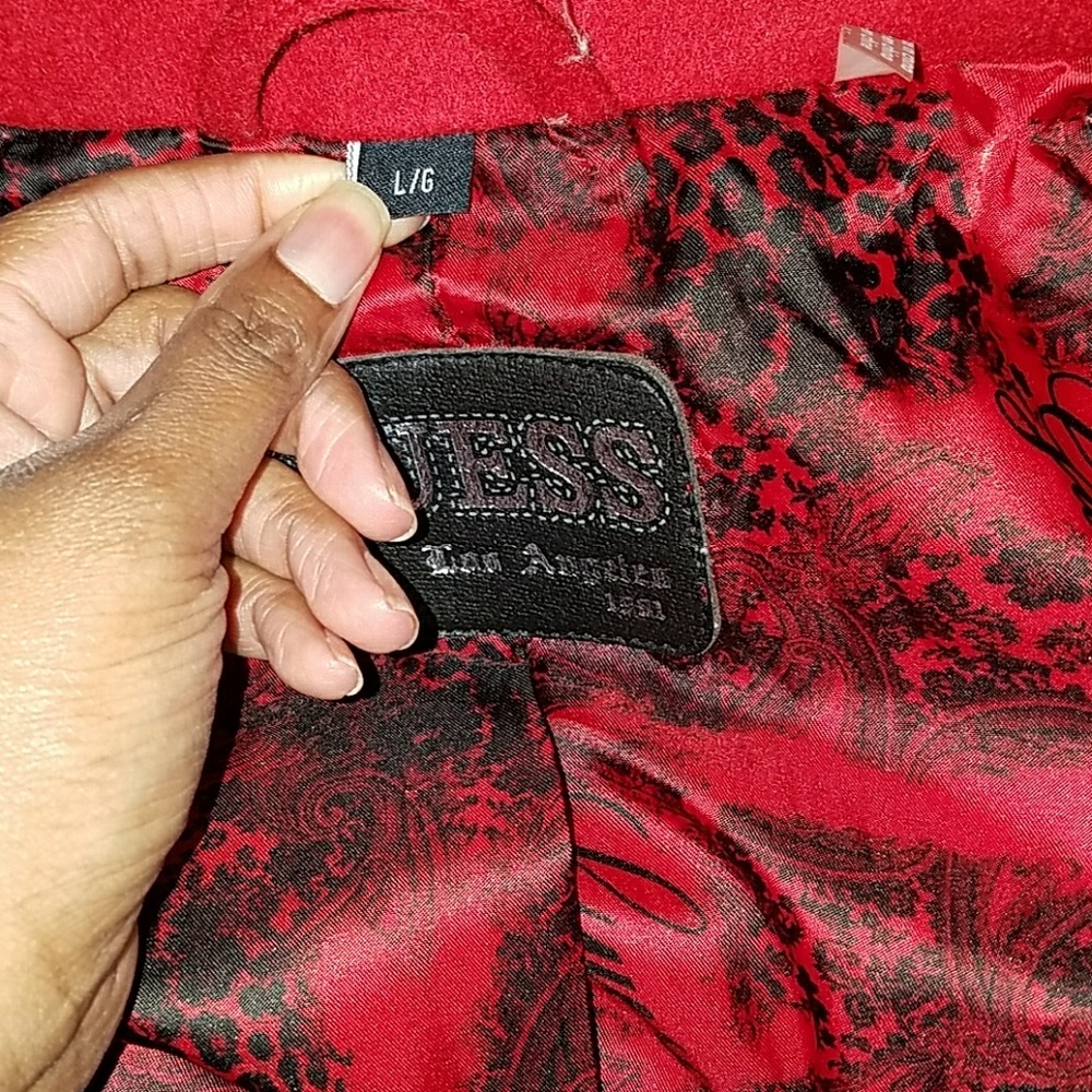 Guess Red Wool Coat
